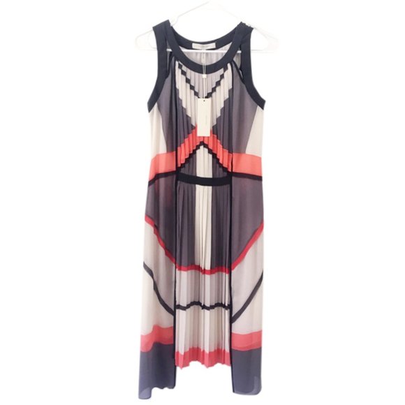 BCBG Runway Dietrich Pleated Silk Dress (New) - Picture 1 of 7